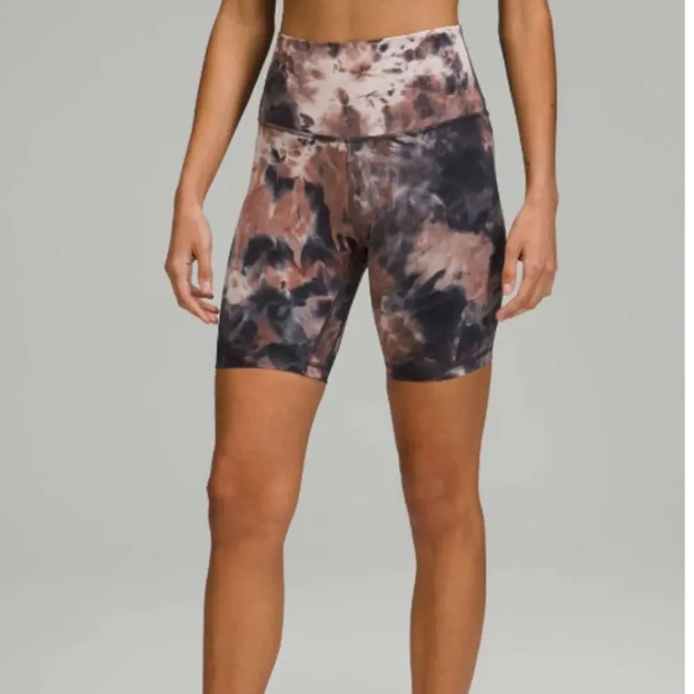 lululemon Align High Rise Biker Shorts 4 Diamond Dye Smoky Topaz Athleisure
